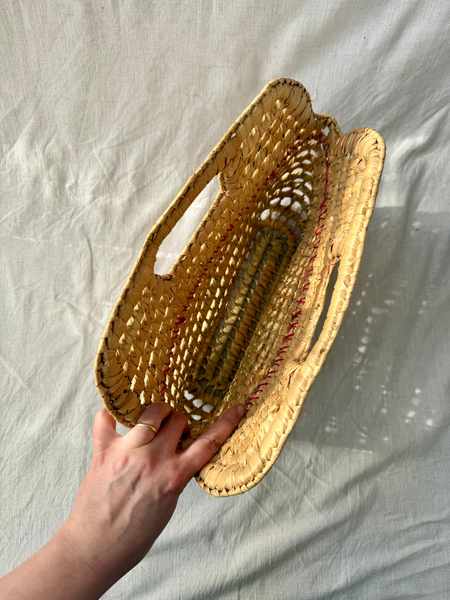 Straw shopper/beach bag