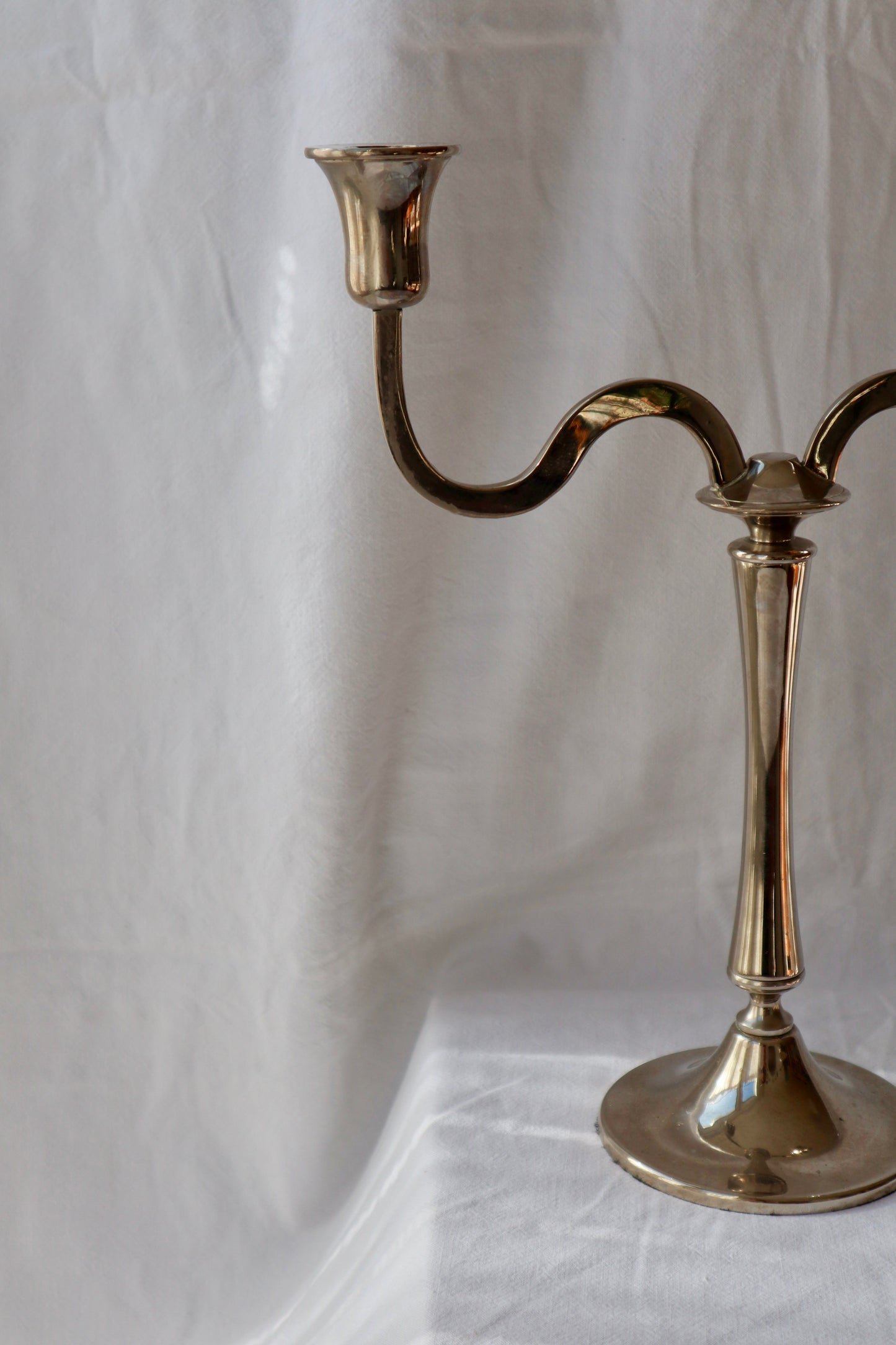 Vintage silver tone candelabra