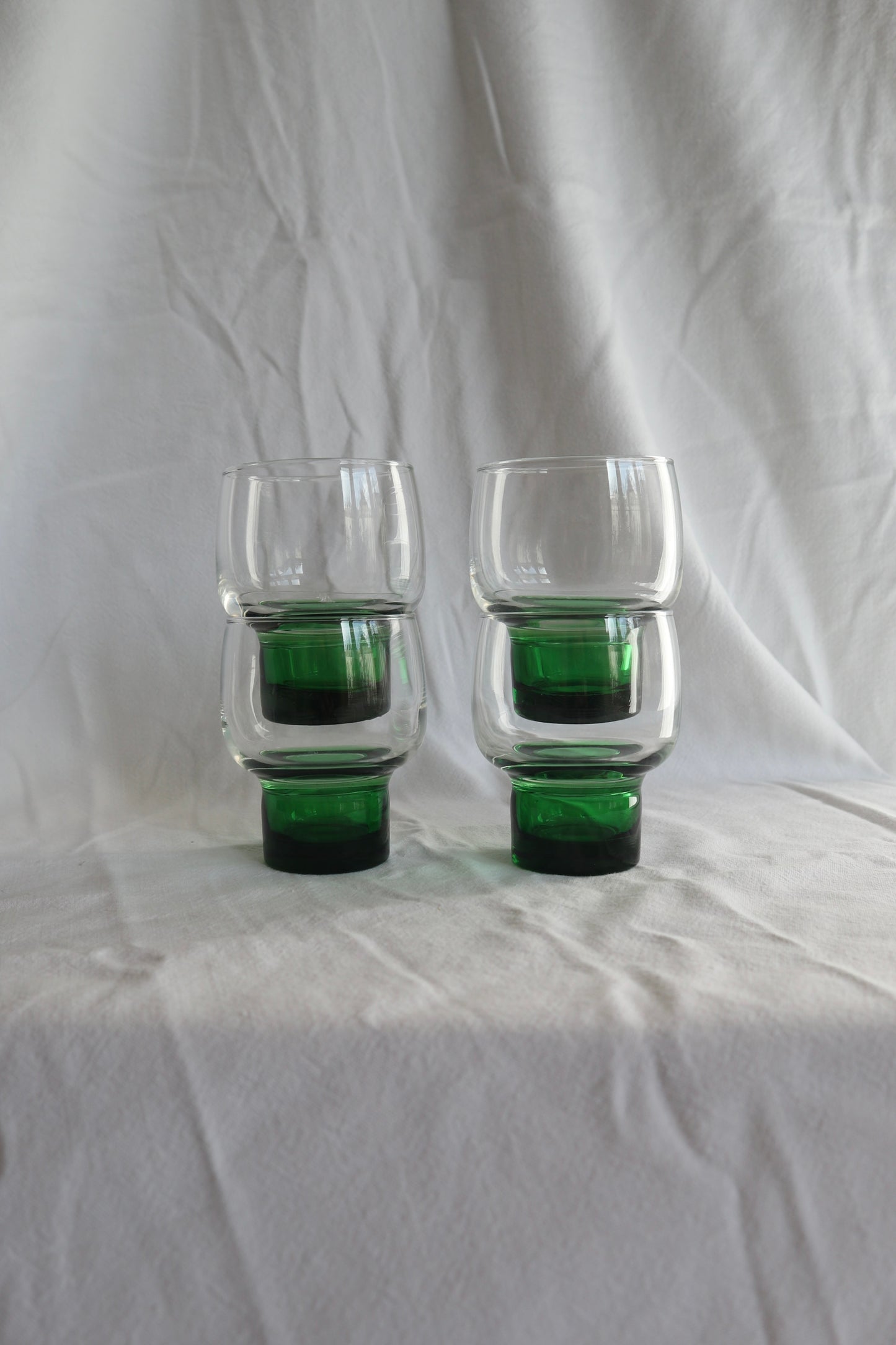 Rare set of 4 mid century French cocktail glasses