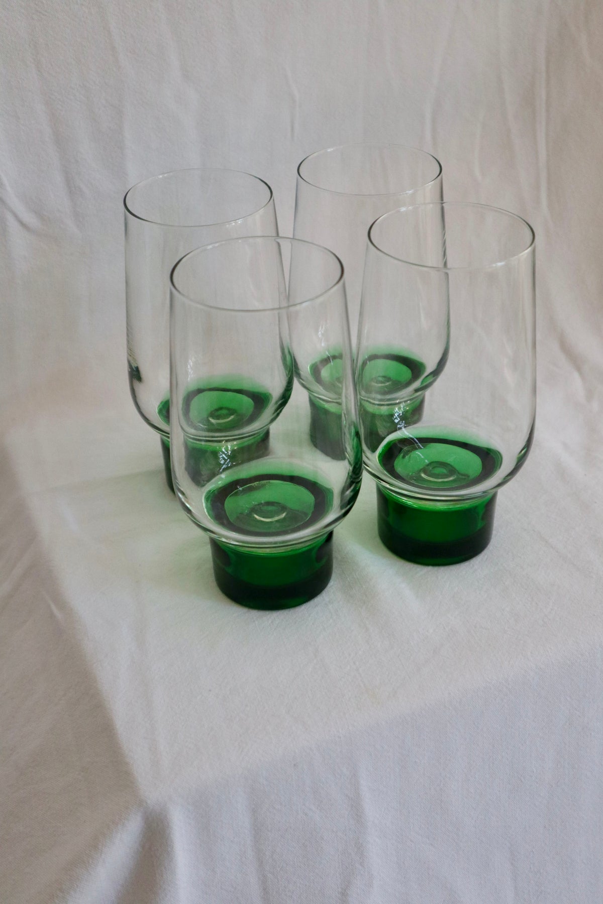 Set of 4 rare 1960s/70s French hiball glasses