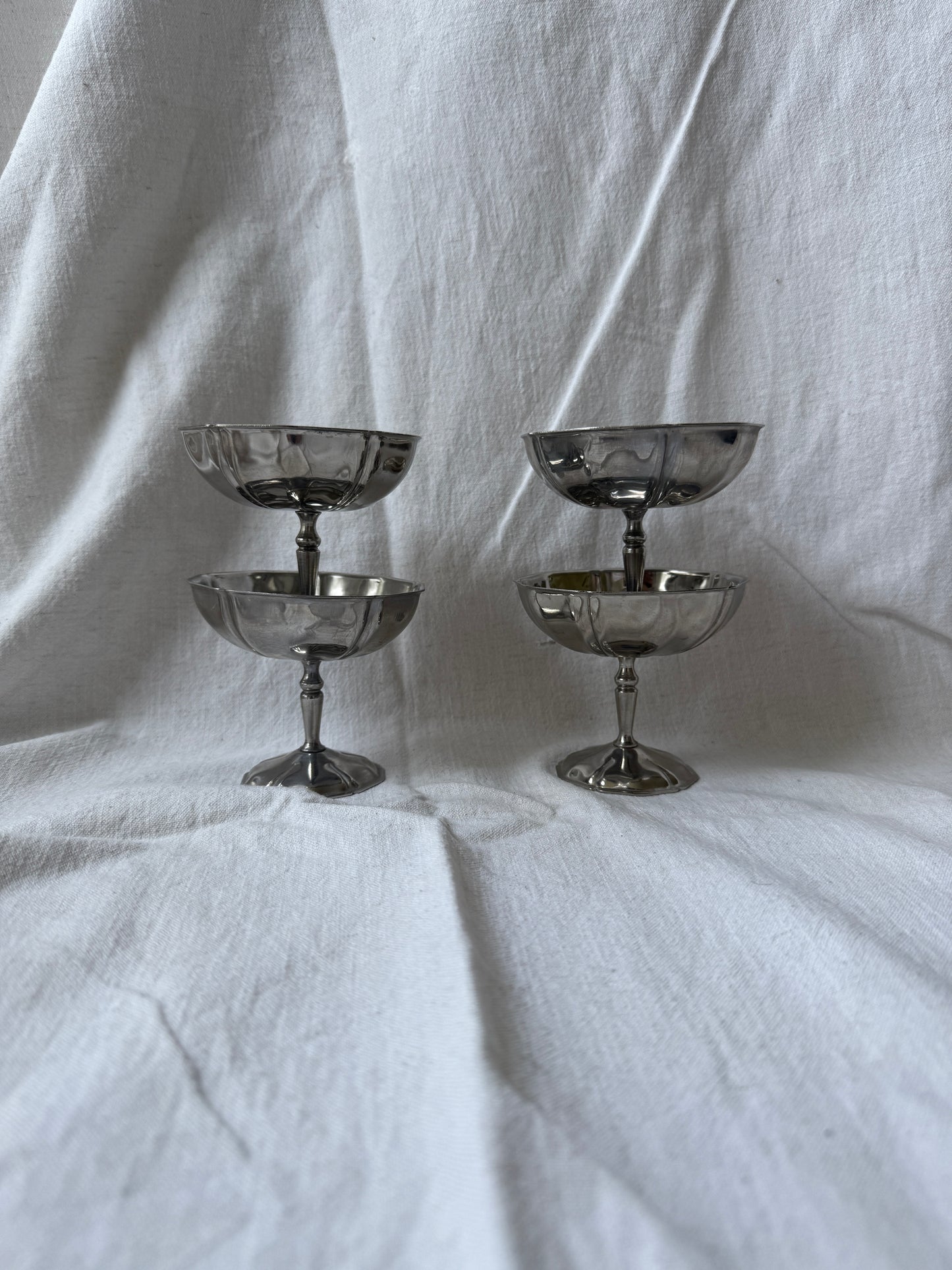 French inox coupes (set of four)