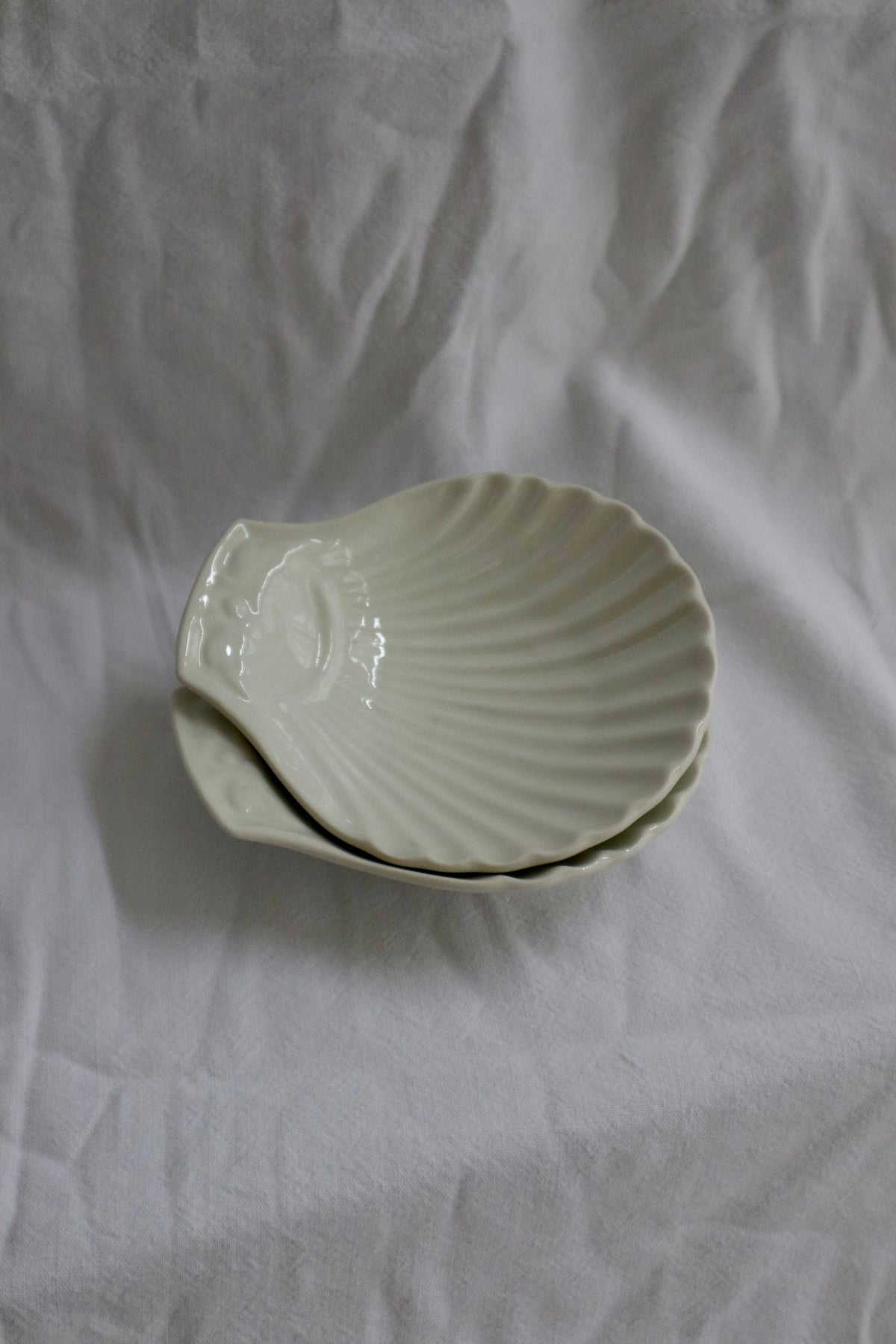 Pair of vintage shell dishes