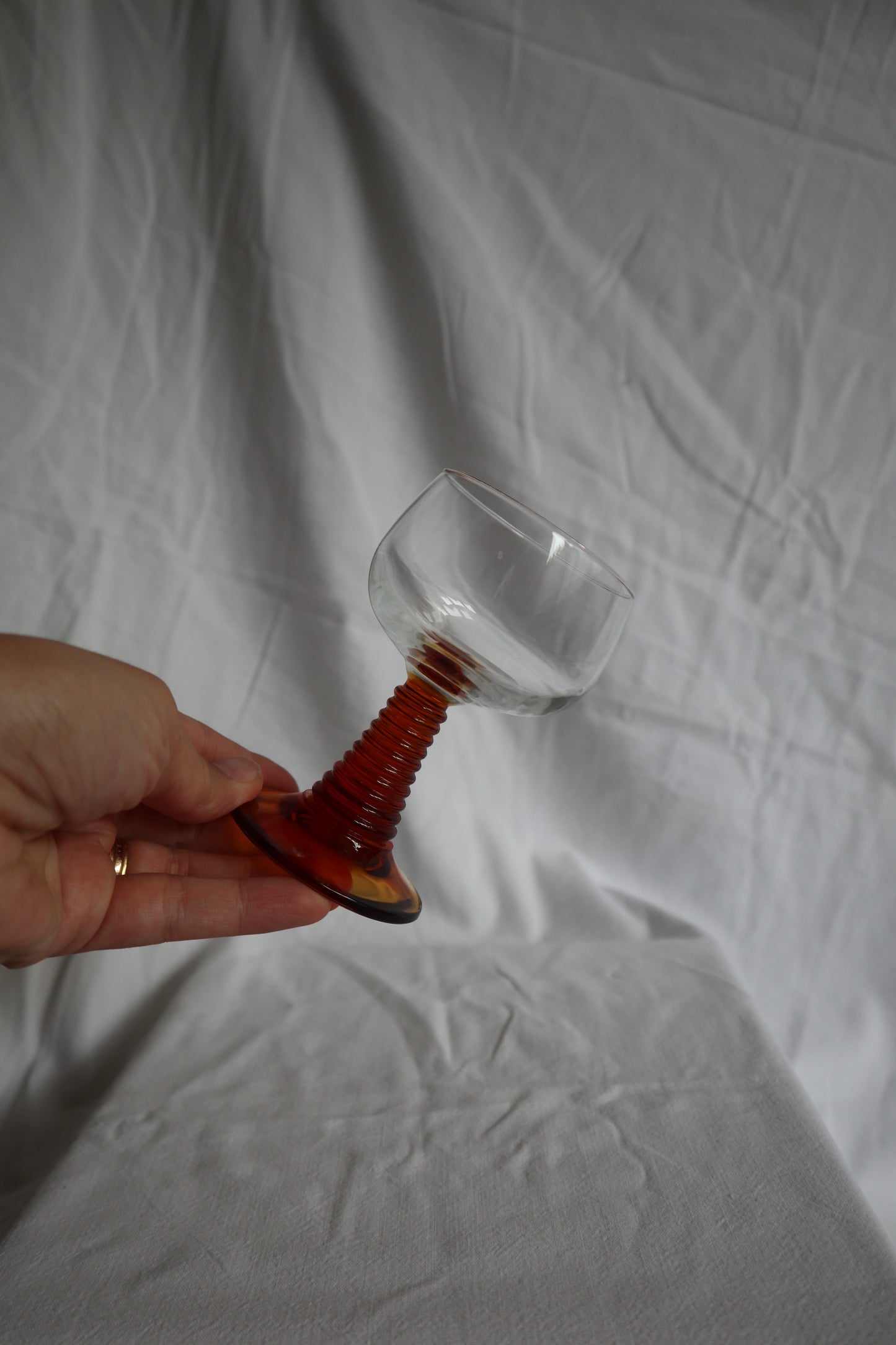 Set of 6 mid century beehive wine glasses