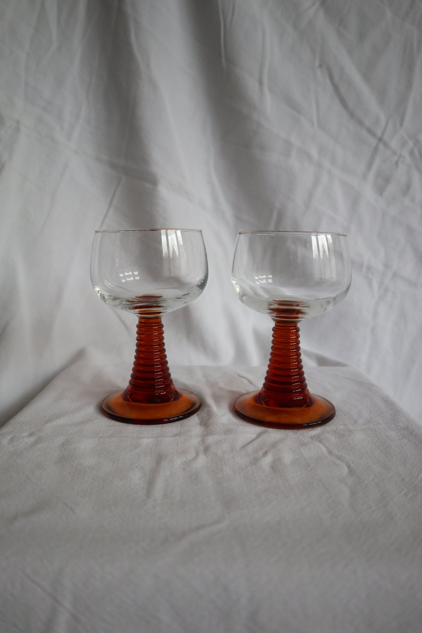 Set of 6 mid century beehive wine glasses