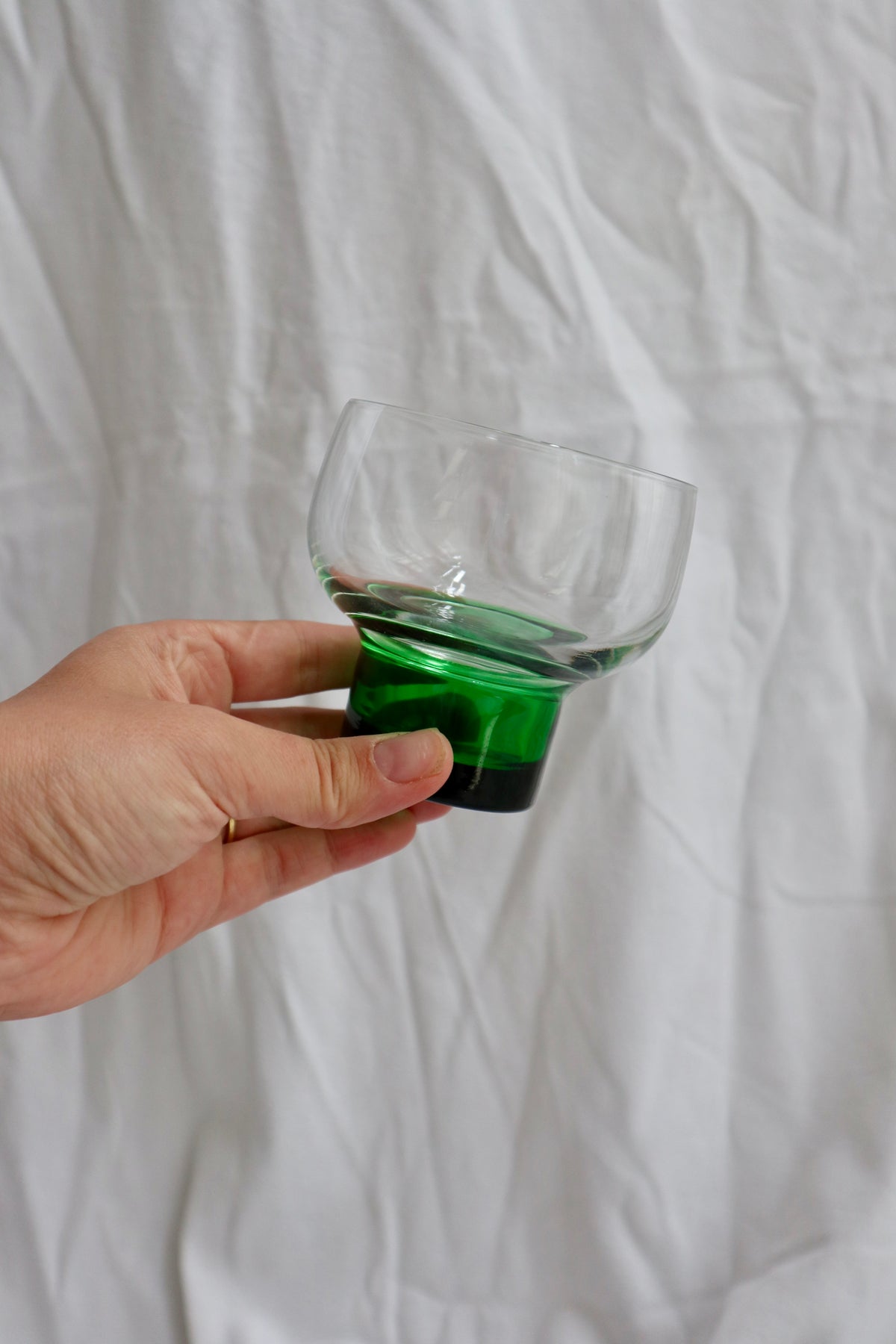 Set of 4 rare mid century French cocktail glasses