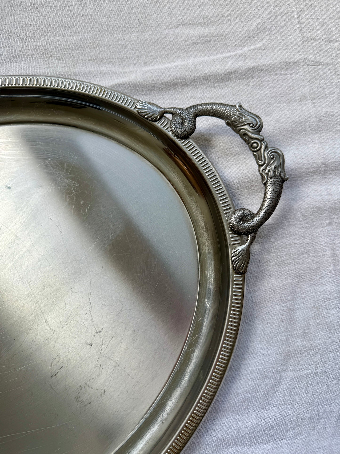 Large vintage French serving tray