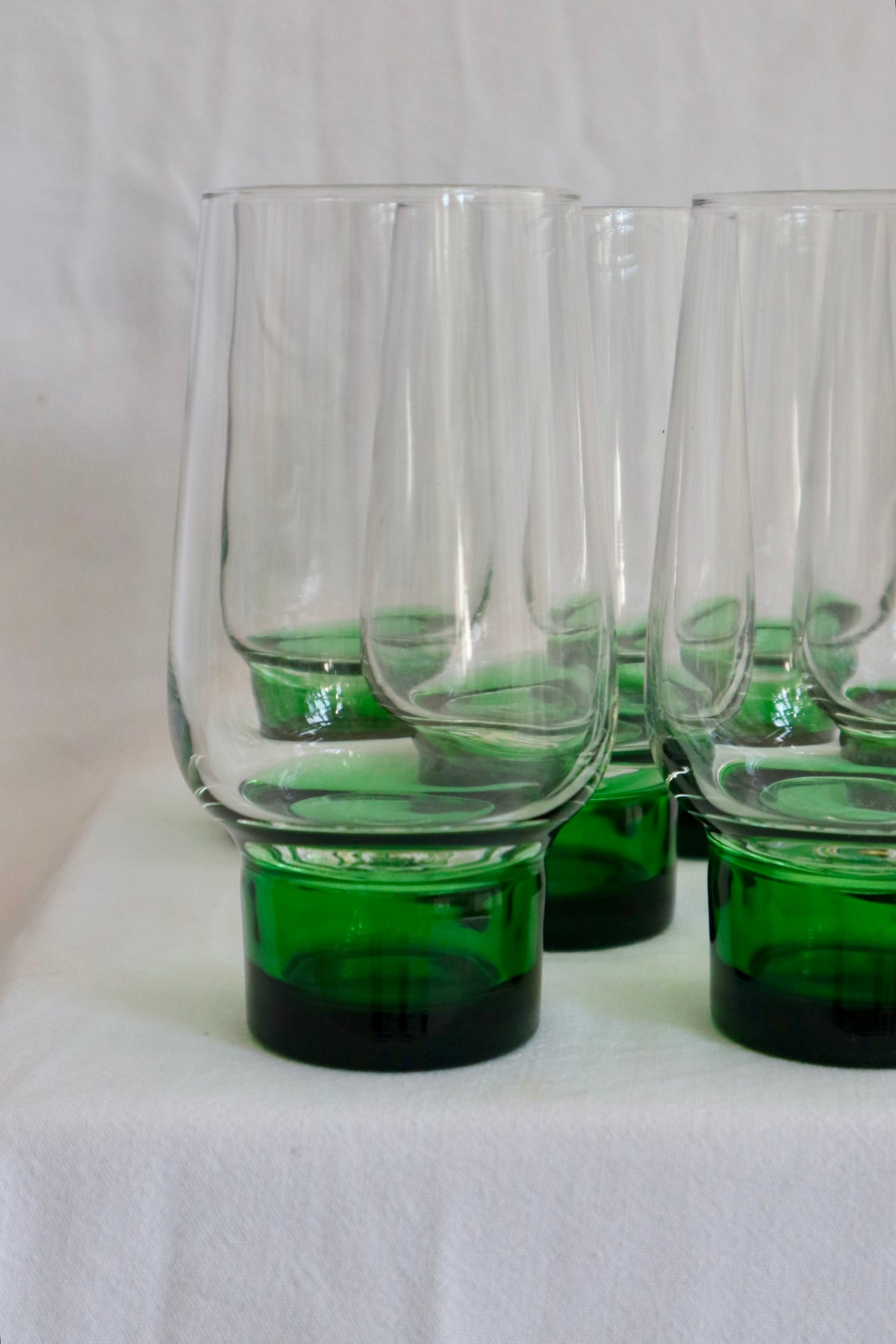 Set of 6 rare 1960s/70s French hiball glasses