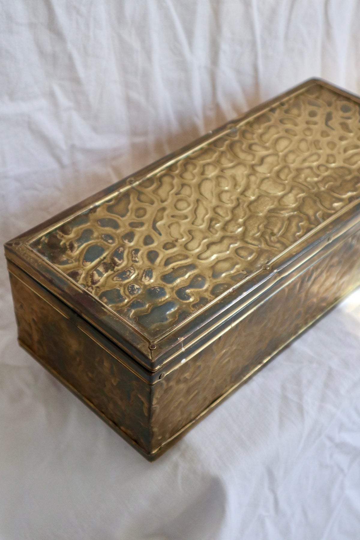 Large brass vintage box