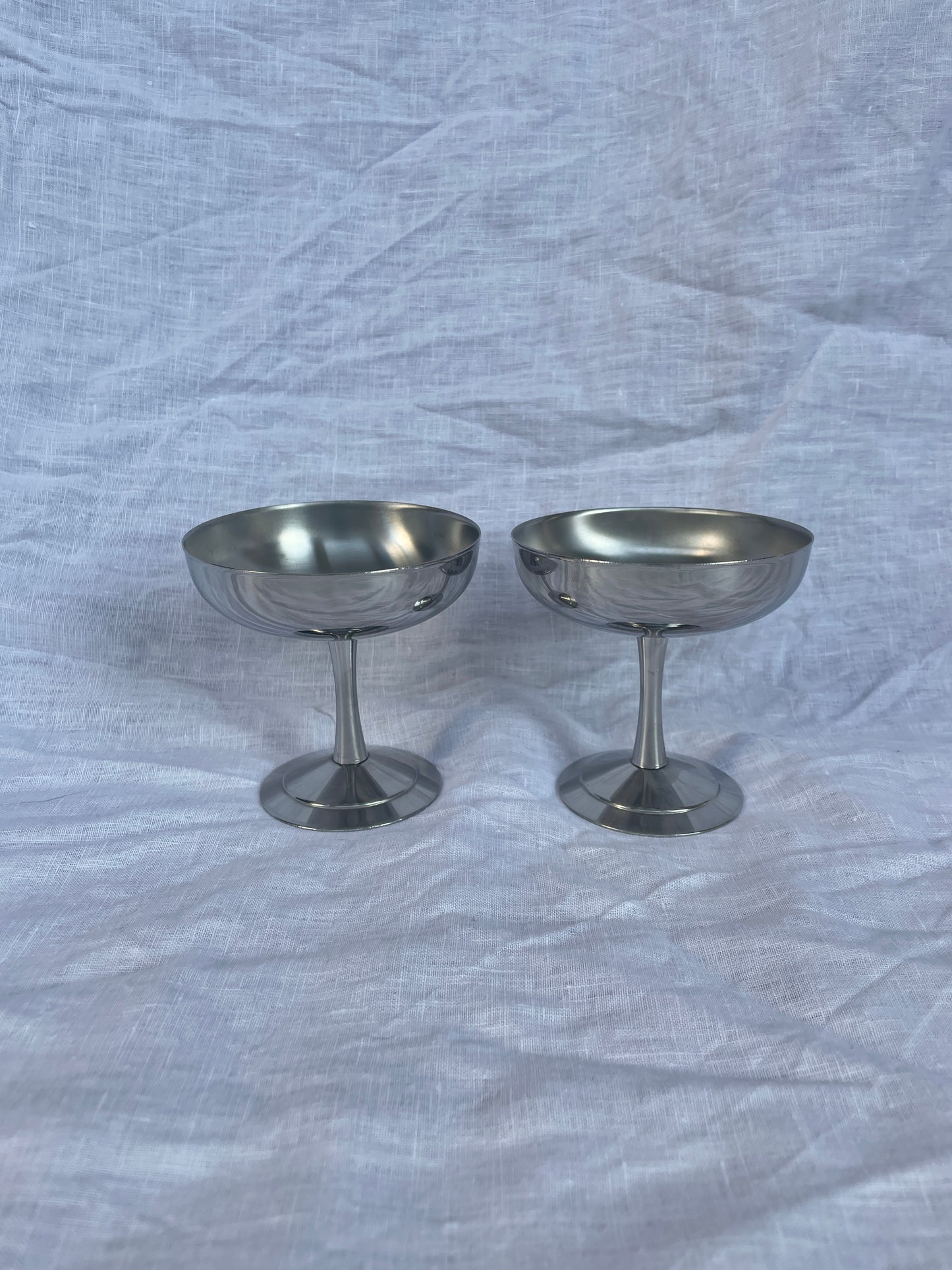 Italian inox coupes (pair)