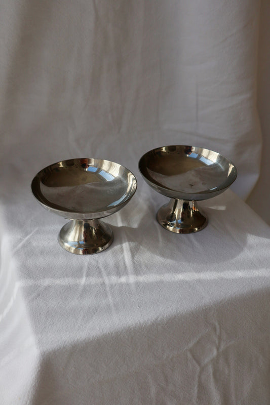 Set of 6 French vintage inox coupes