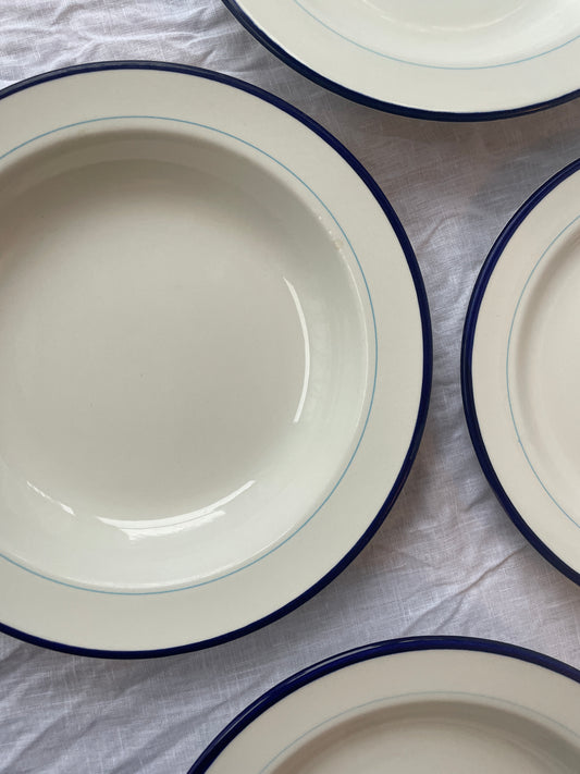 Italian pasta bowls and side plates