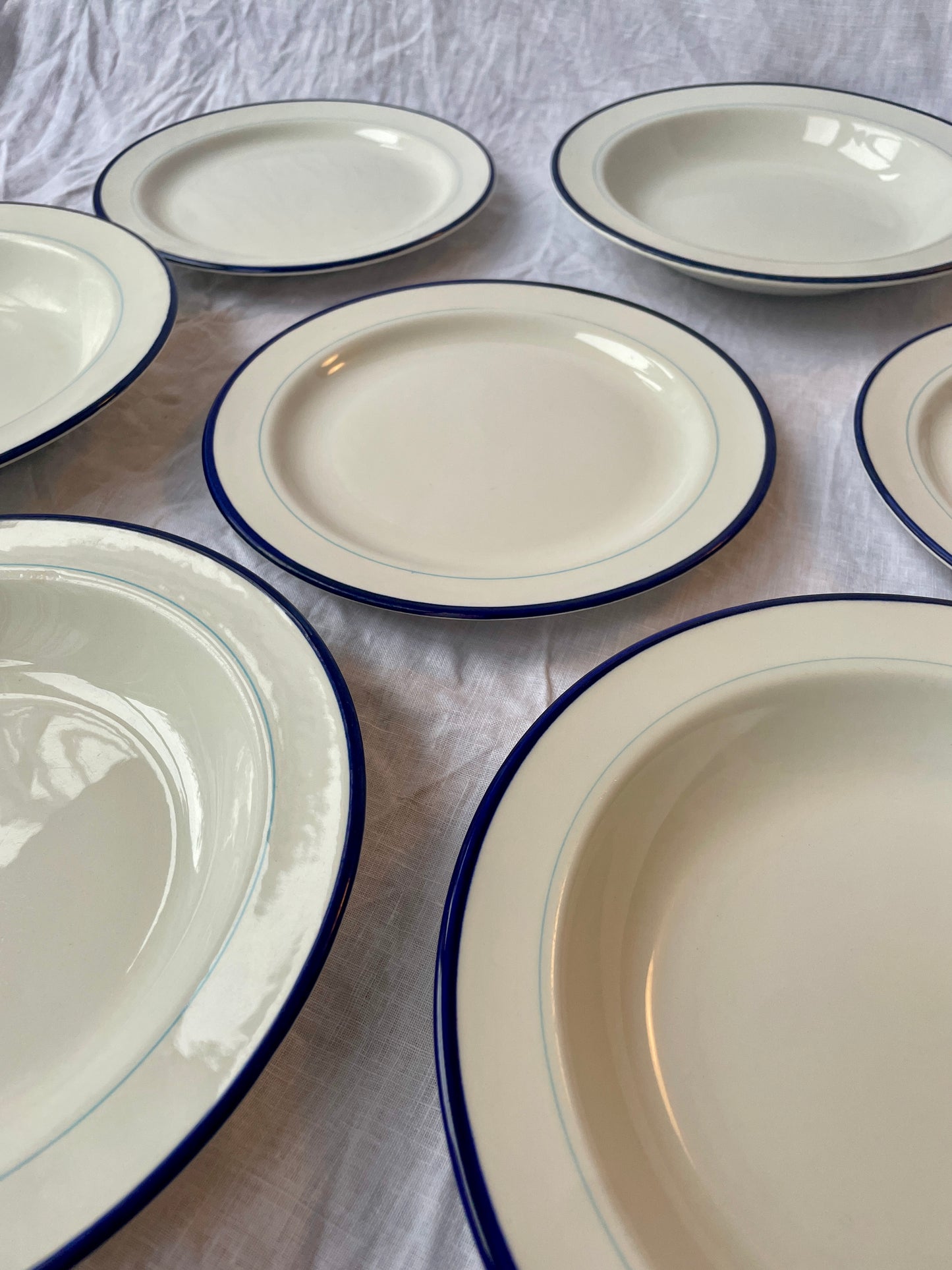 Italian pasta bowls and side plates