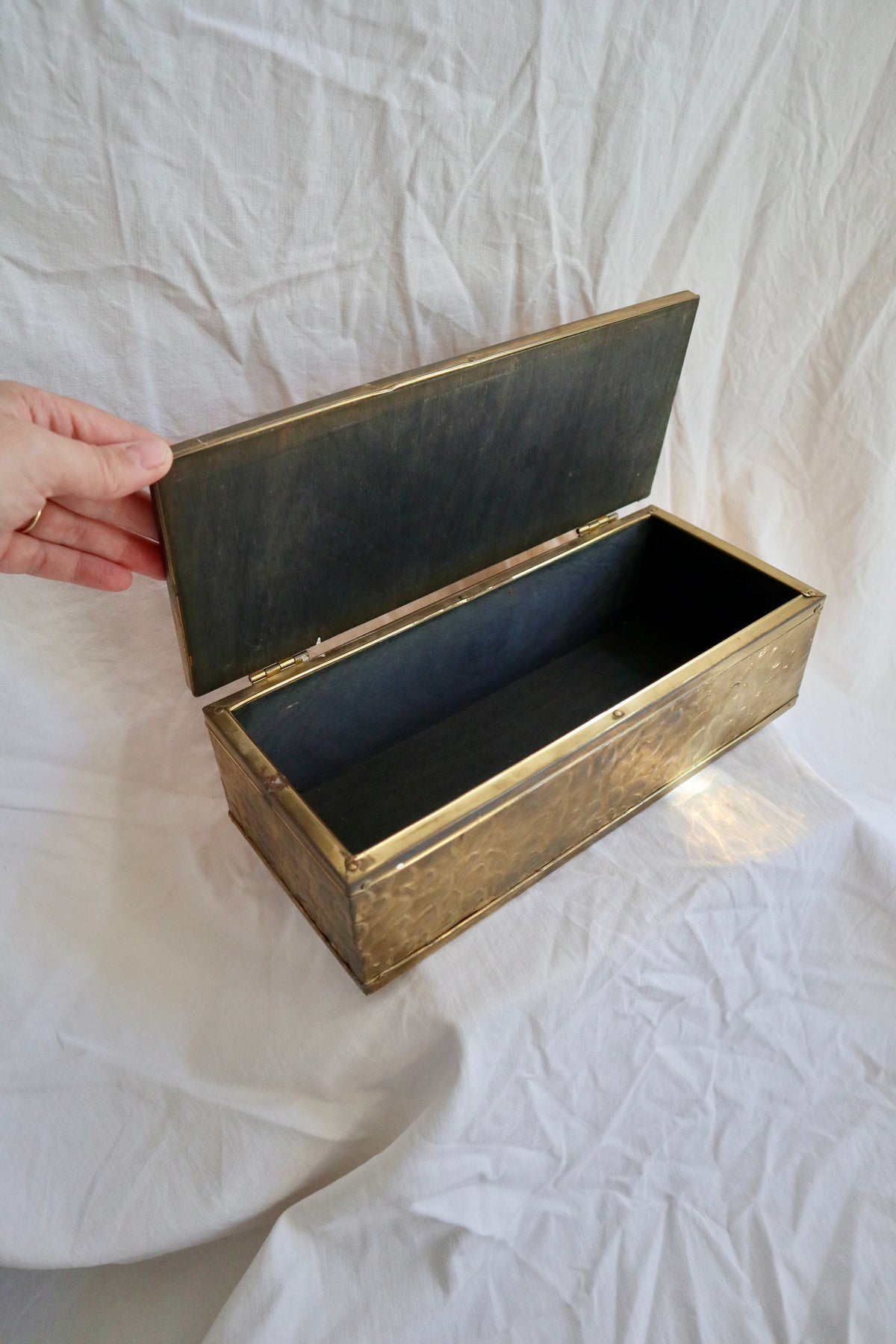 Large brass vintage box