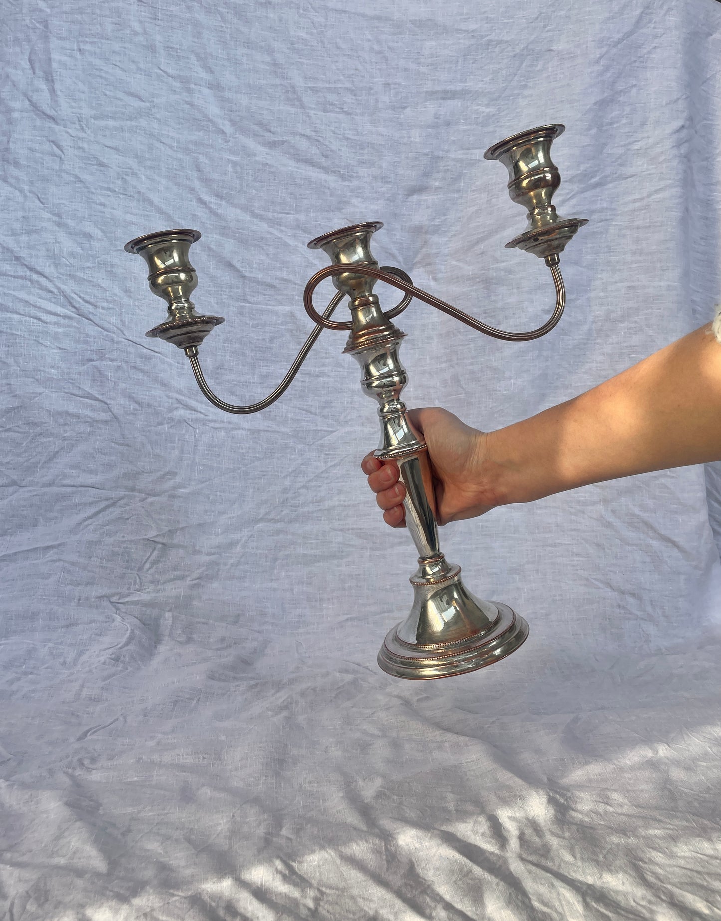 Silver candelabra