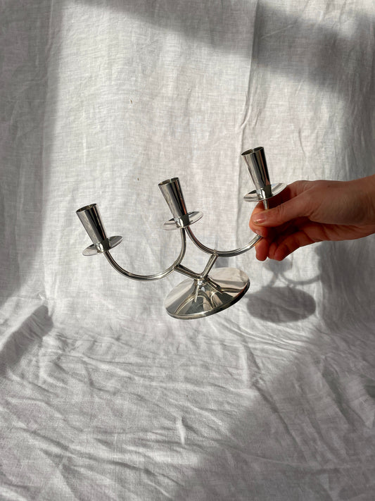 Mid Century Danish/Italian Silver Candelabra