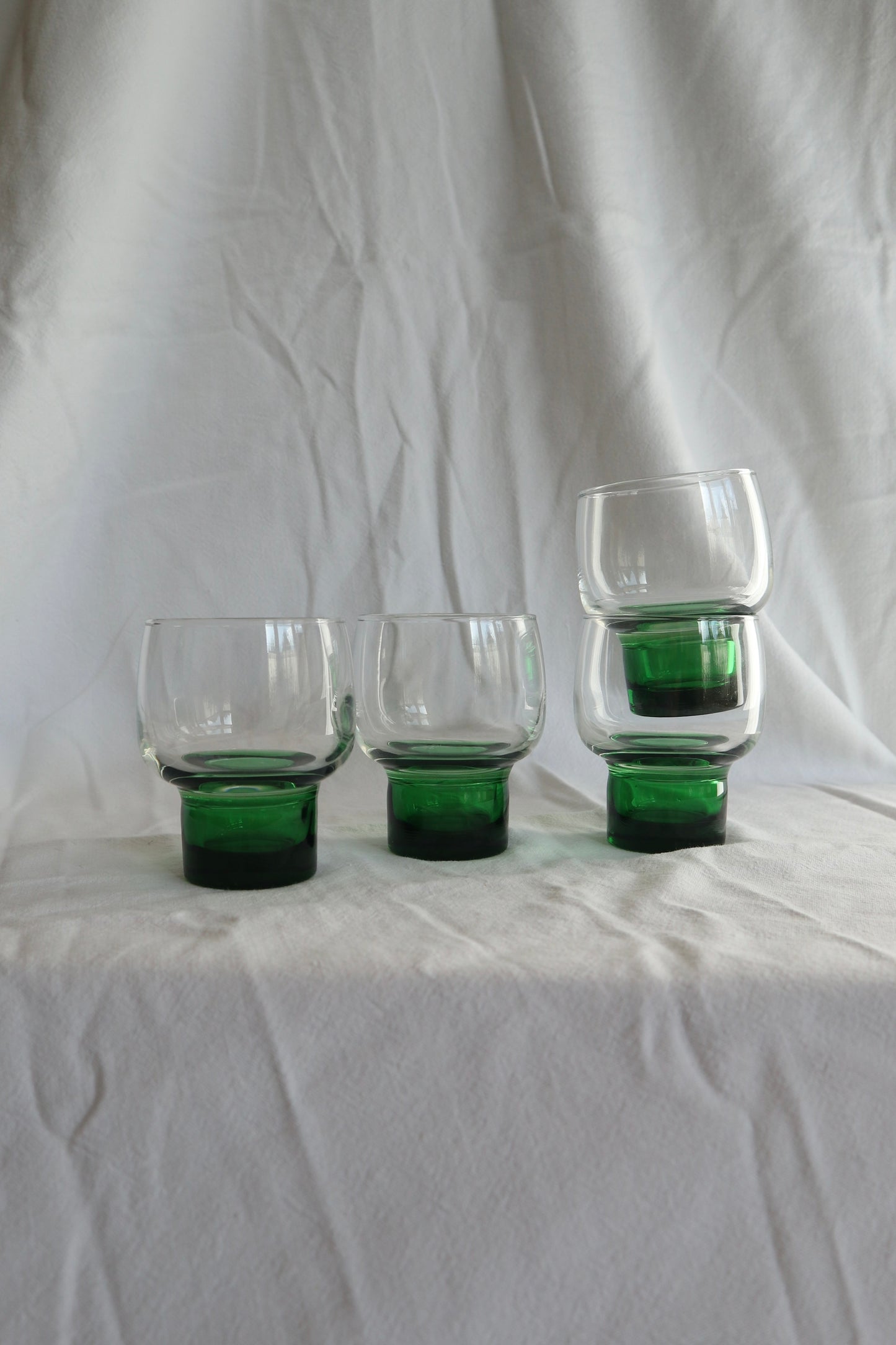 Rare set of 4 mid century French cocktail glasses