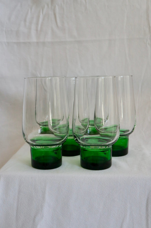 Set of 6 rare 1960s/70s French hiball glasses