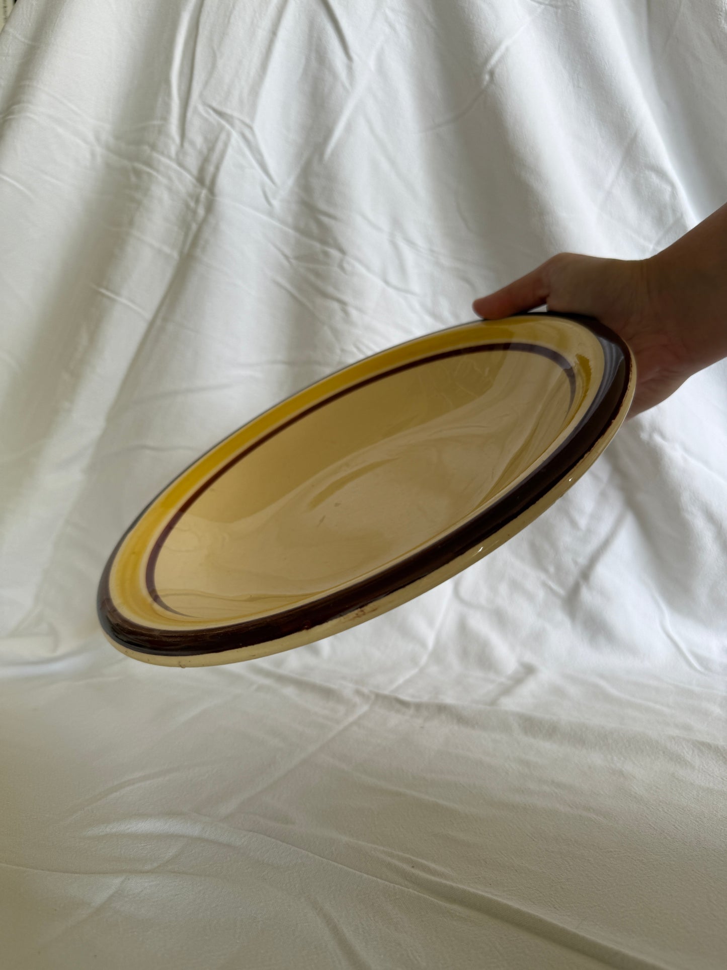 French ceramic serving bowl