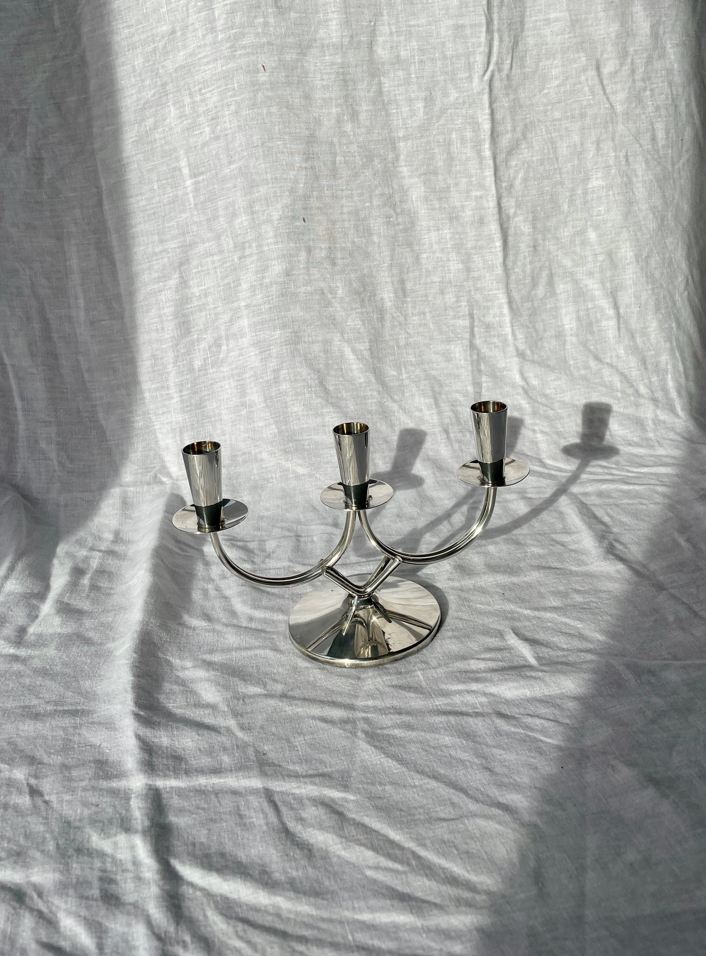 Mid Century Danish/Italian Silver Candelabra