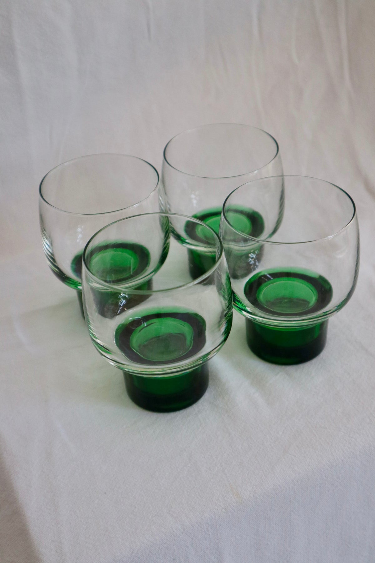 Set of 6 rare 1960s/70s French wine/cocktail glasses