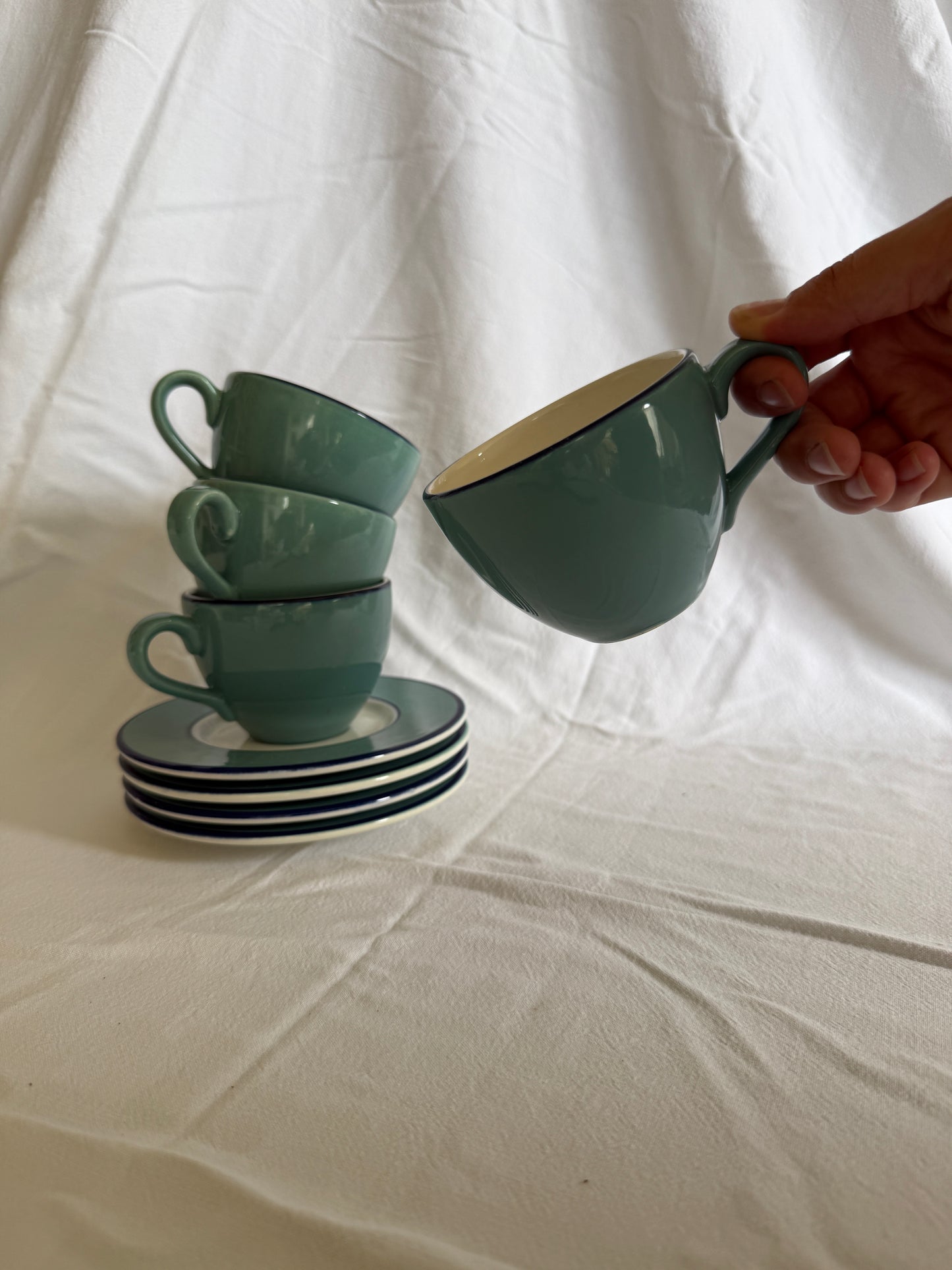 Vintage Italian tea and coffee cups set, 8 pieces