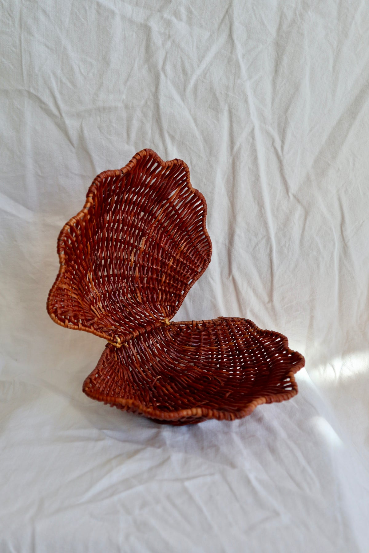 Antique French shell basket