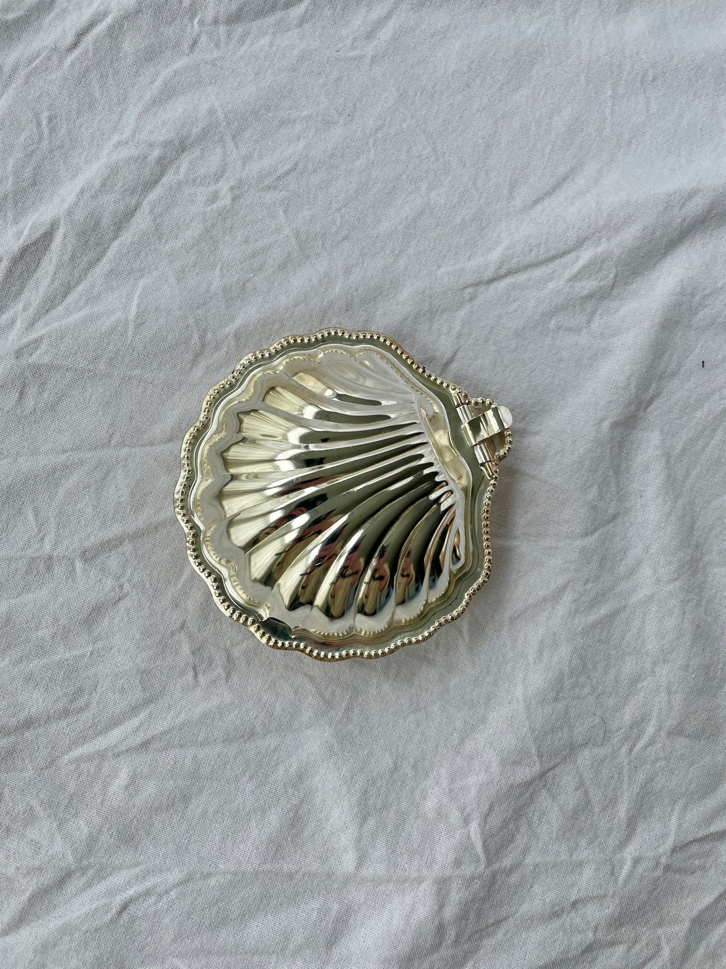 Silver Plated Shell Caviar/Butter Dish