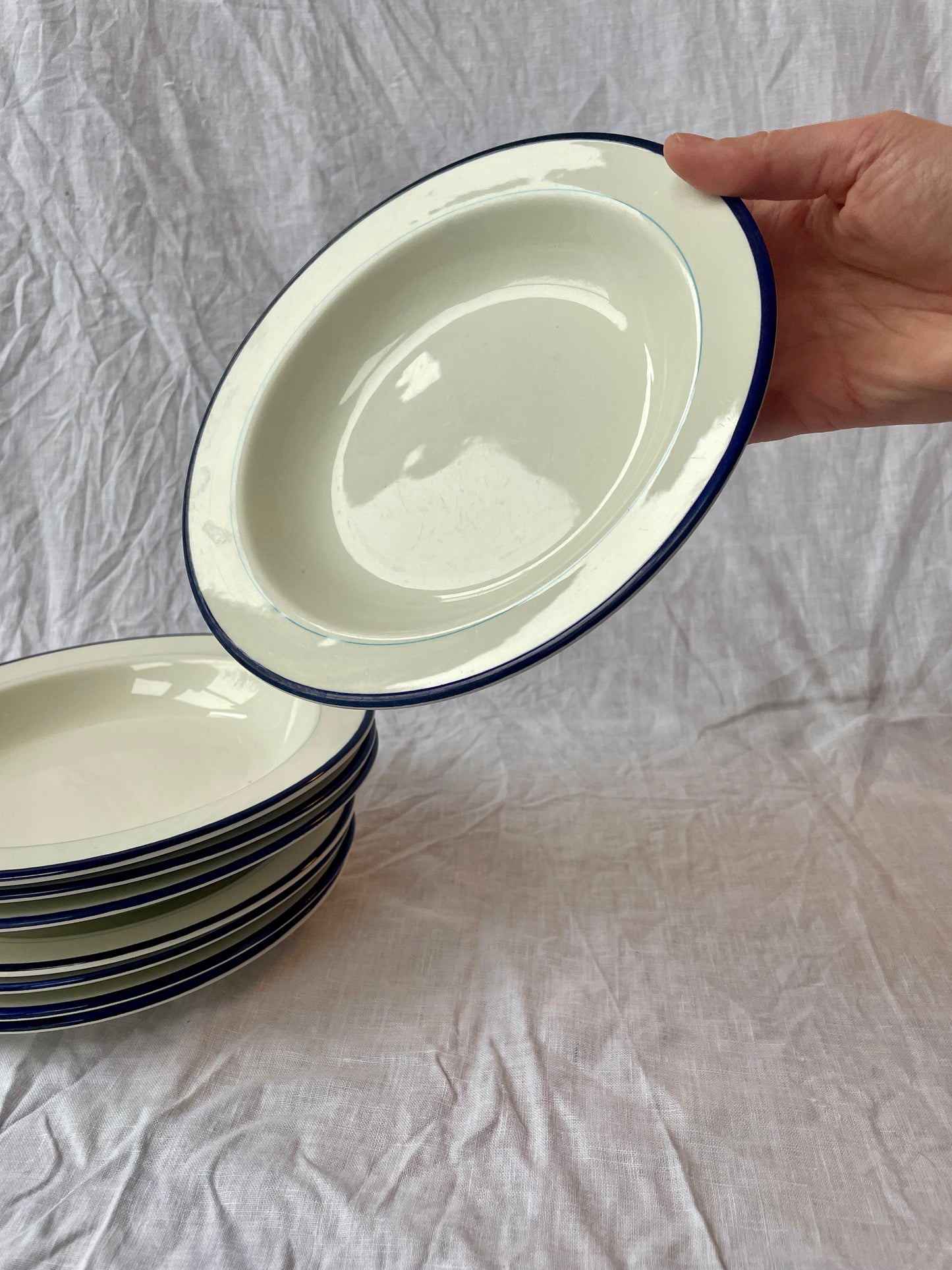 Italian pasta bowls and side plates