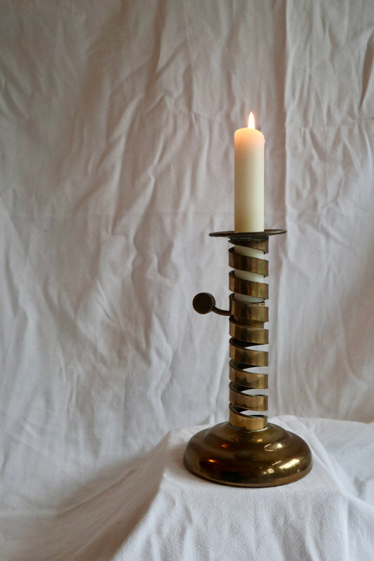 Solid brass antique courting candle
