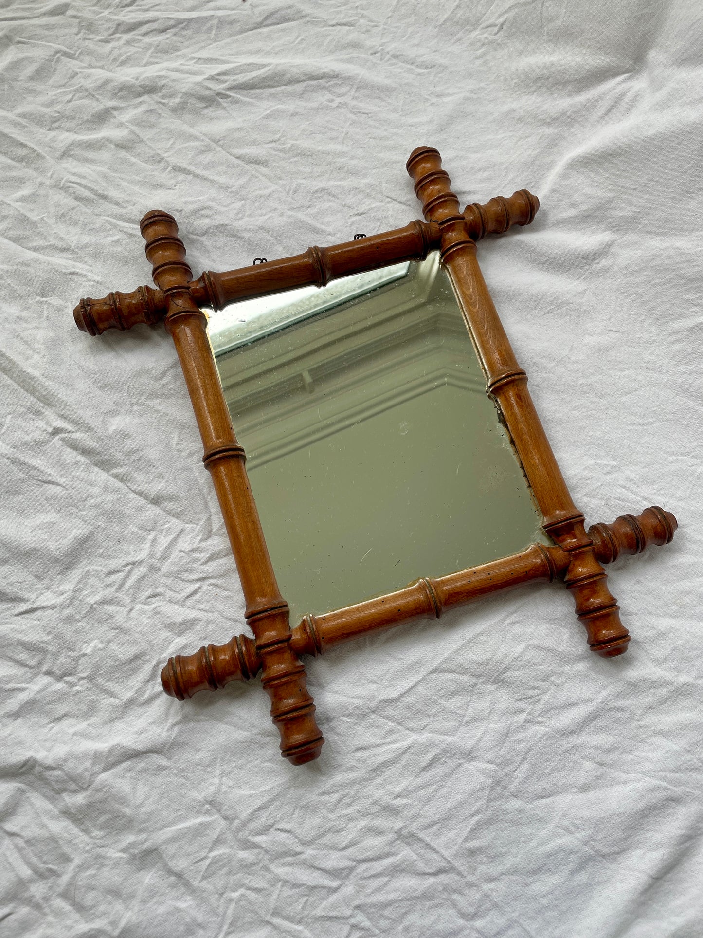 French Faux Bamboo Mirror