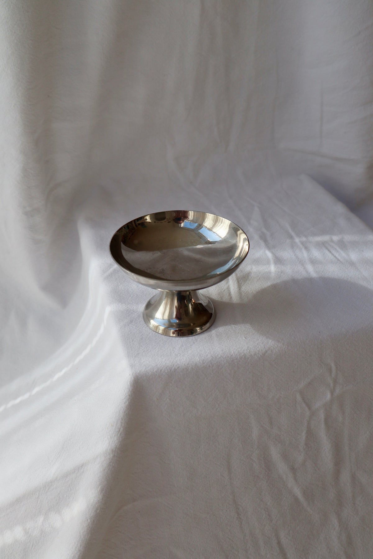 Pair of French vintage inox coupes