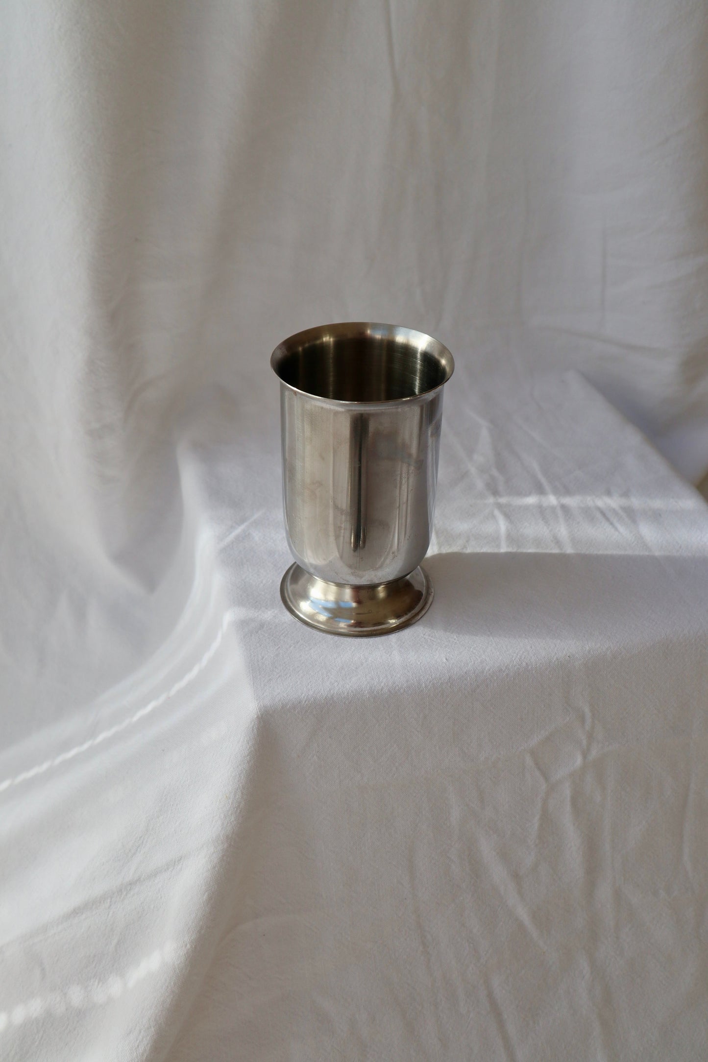 Set of 4 stainless steel mid century cups