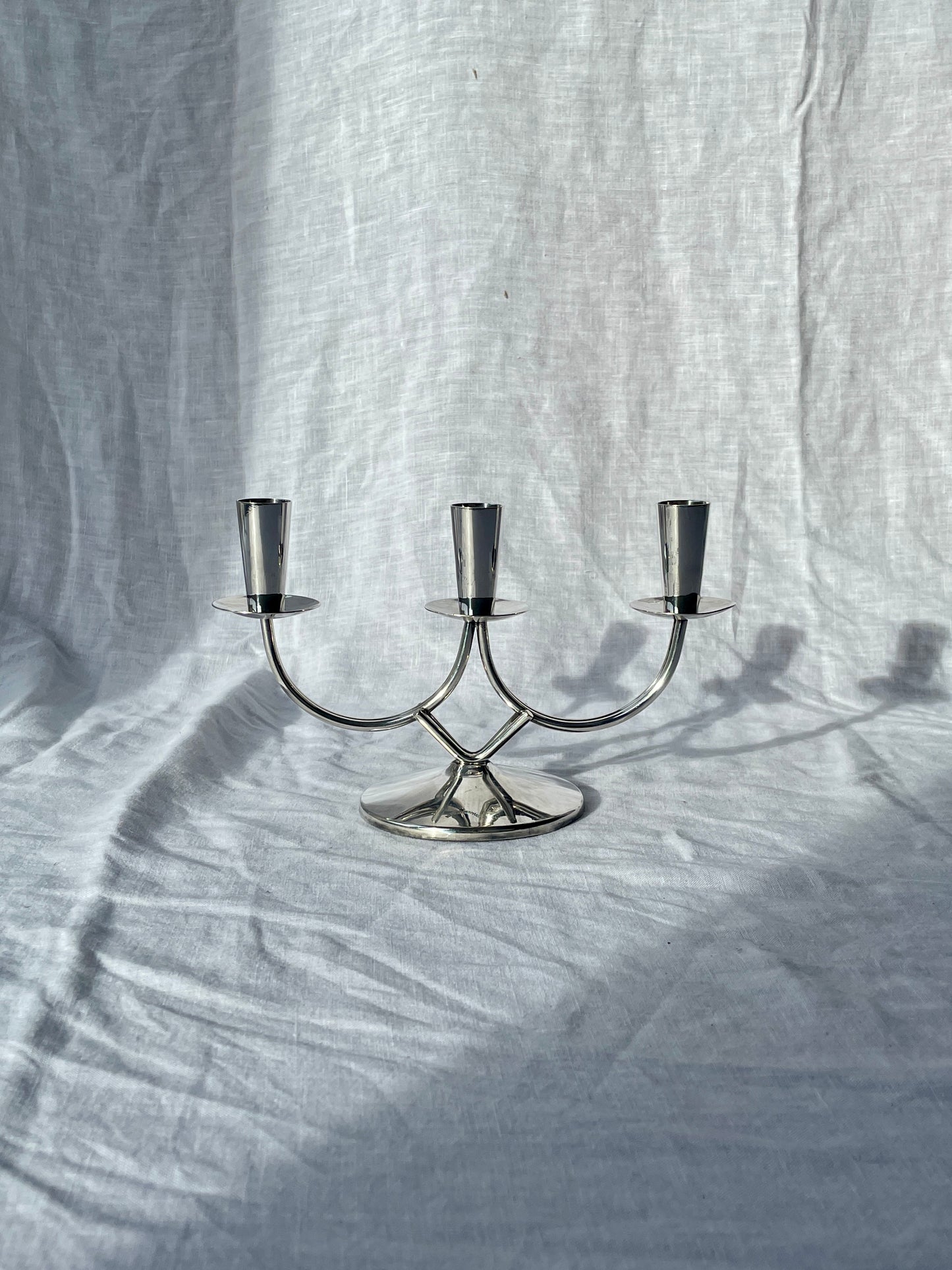 Mid Century Danish/Italian Silver Candelabra