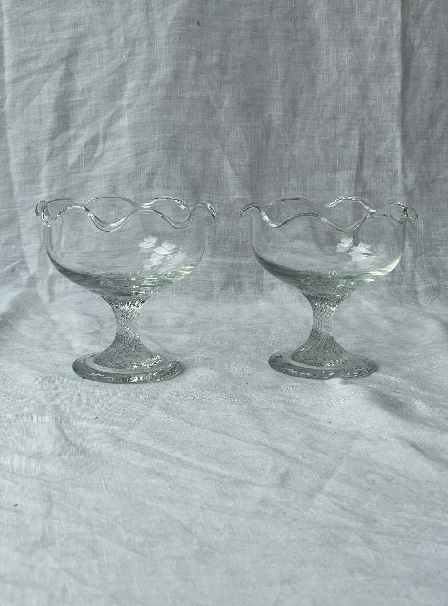 *SALE* Wavy rimmed dessert coupes