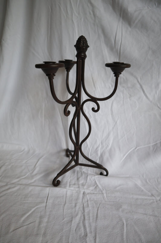 French vintage wrought iron candelabra