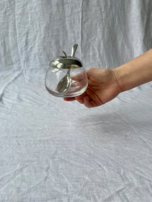 Silver plated apple pot