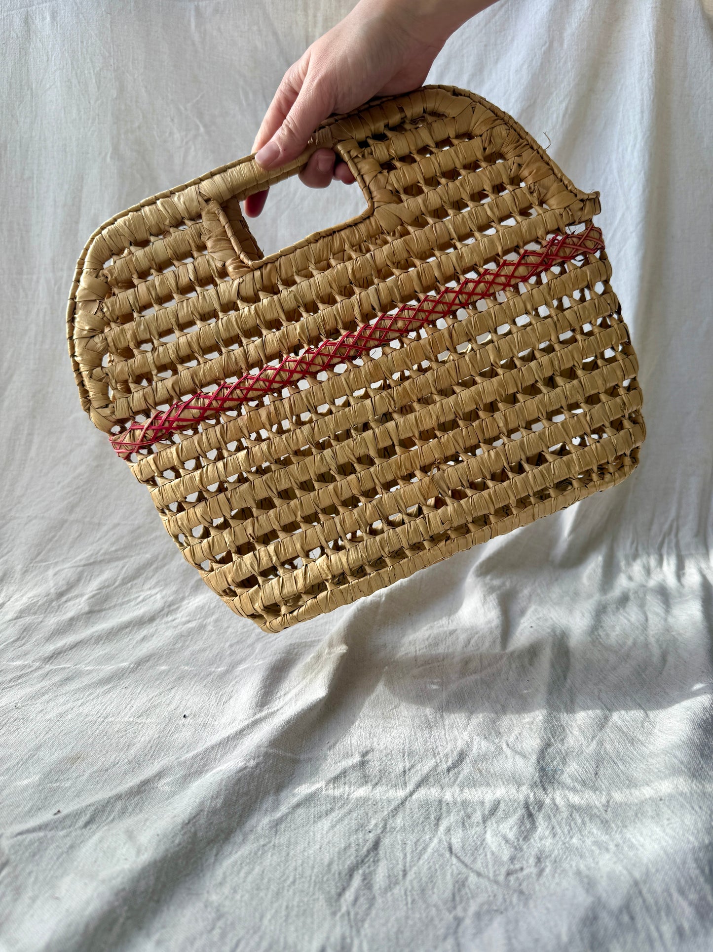 Straw shopper/beach bag