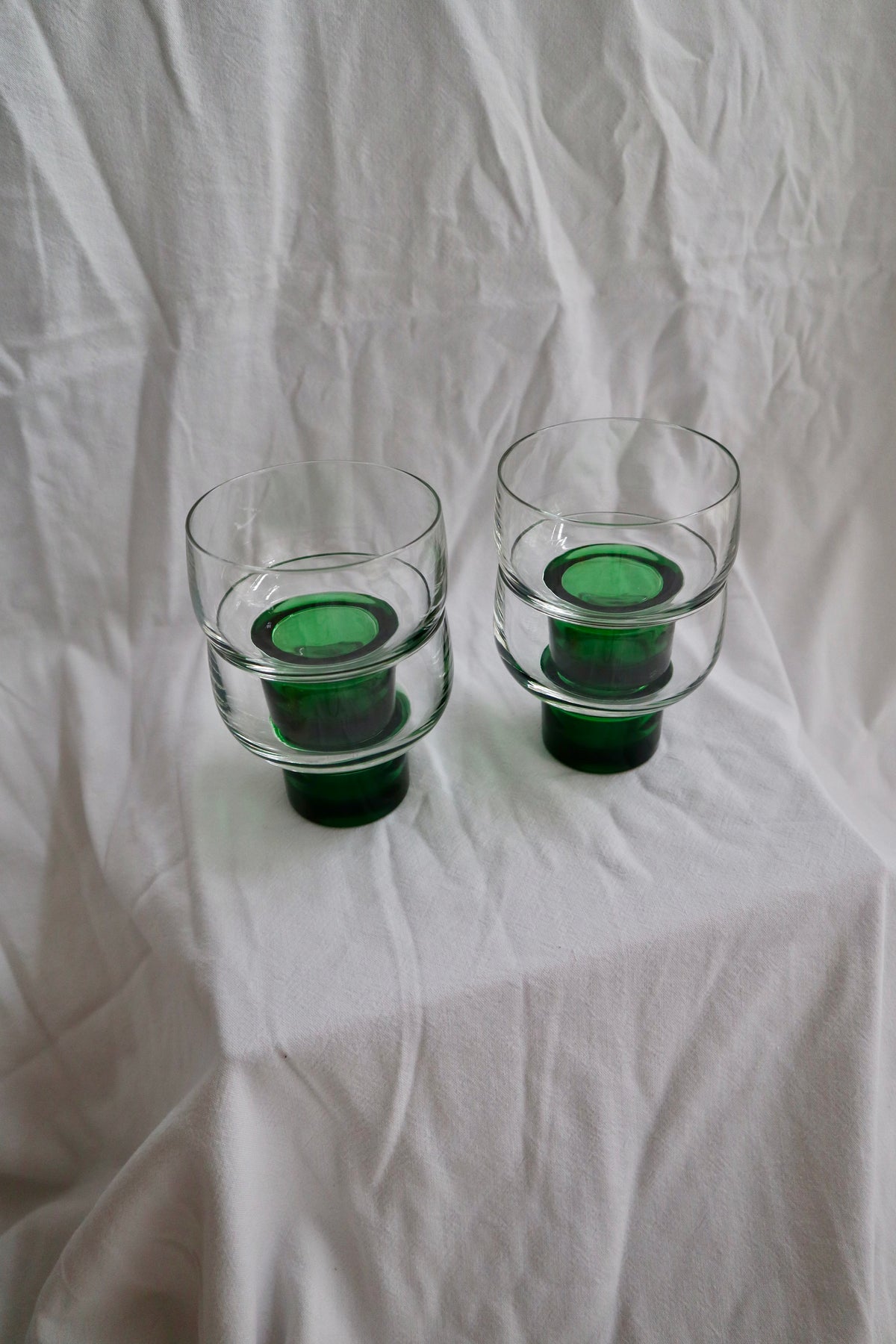 Set of 4 rare mid century French cocktail glasses