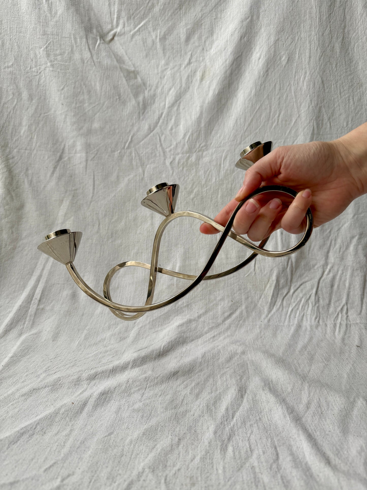Silver plated candelabra