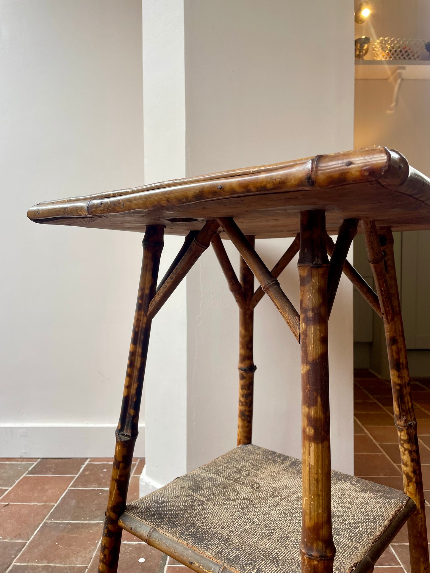 Edwardian bamboo side table