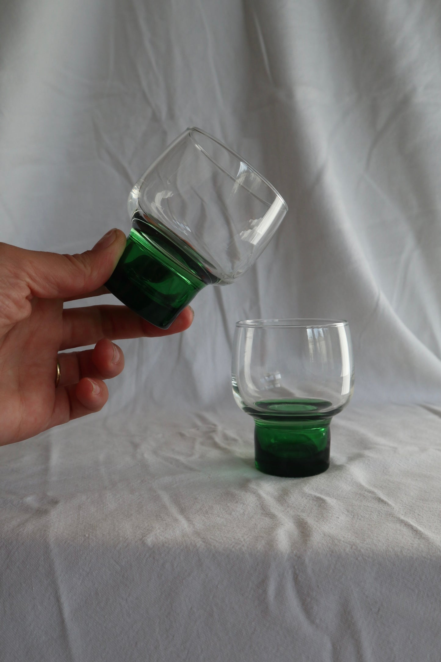 Rare set of 4 mid century French cocktail glasses