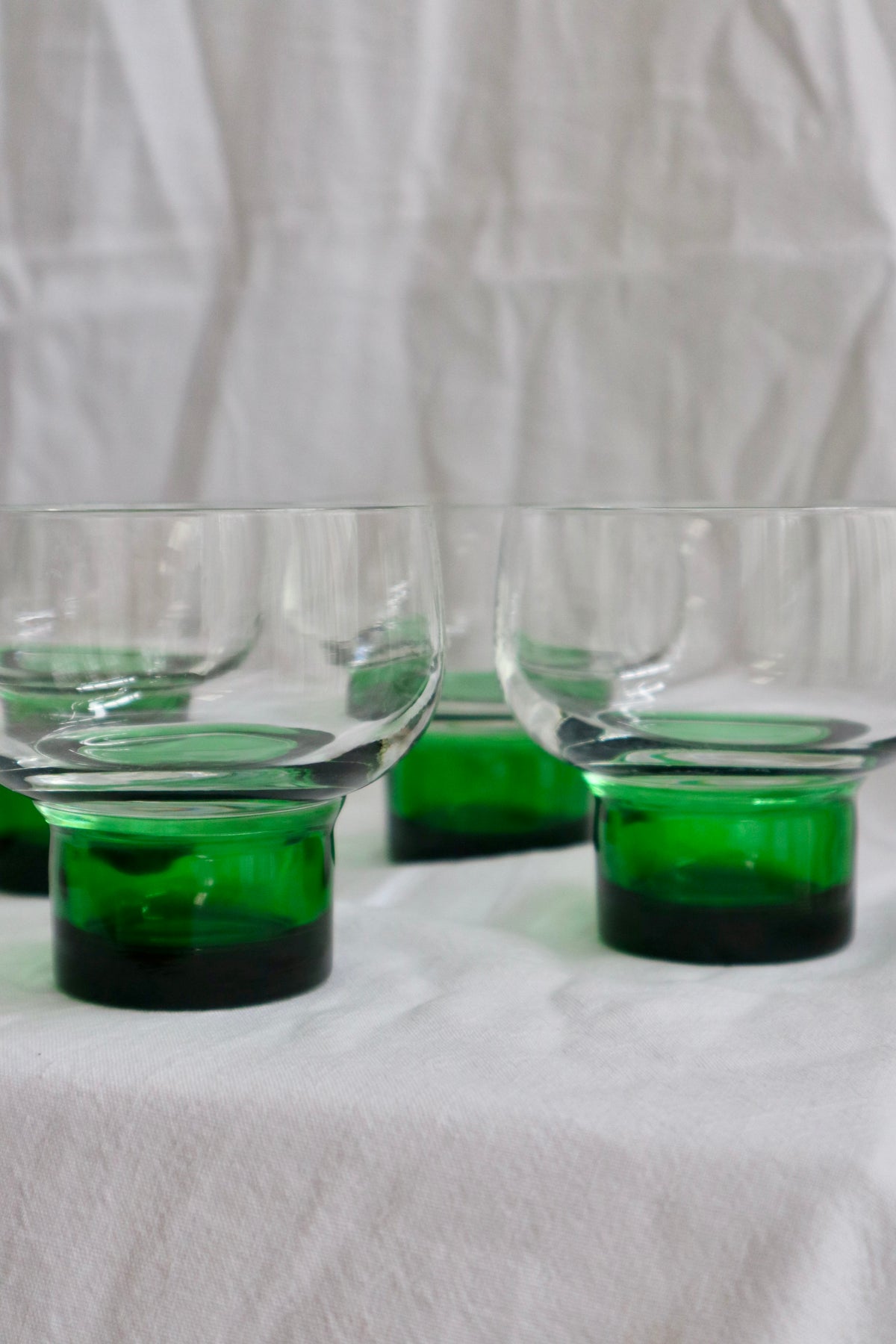 Set of 4 rare mid century French cocktail glasses