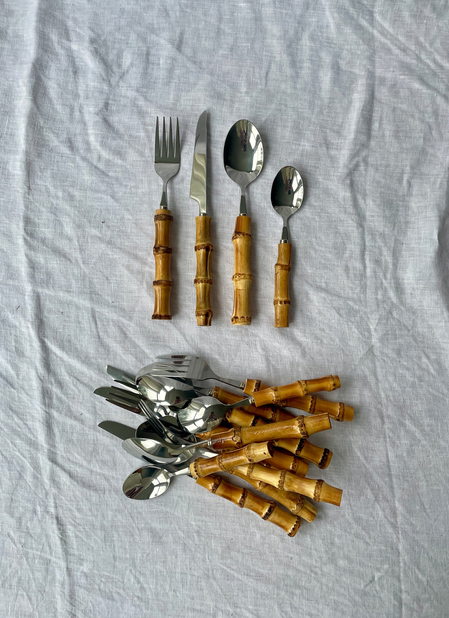 Bamboo cutlery set