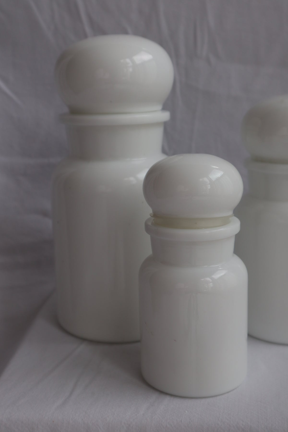 Set of 3 vintage Belgian apothecary jars