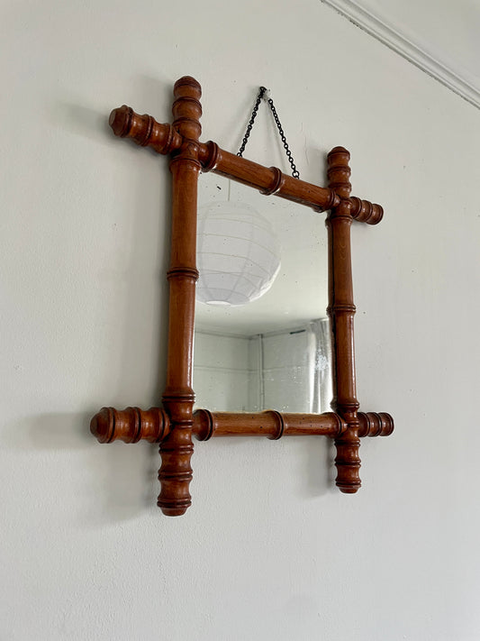 French Faux Bamboo Mirror