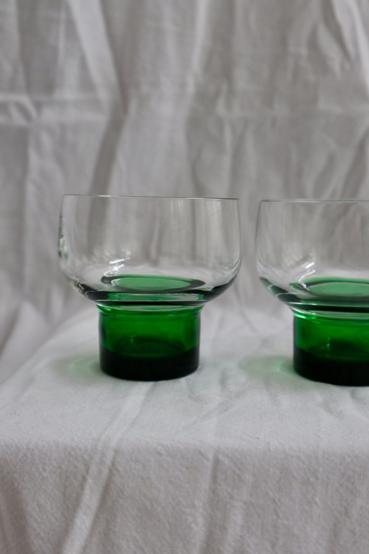 Set of 4 rare mid century French cocktail glasses