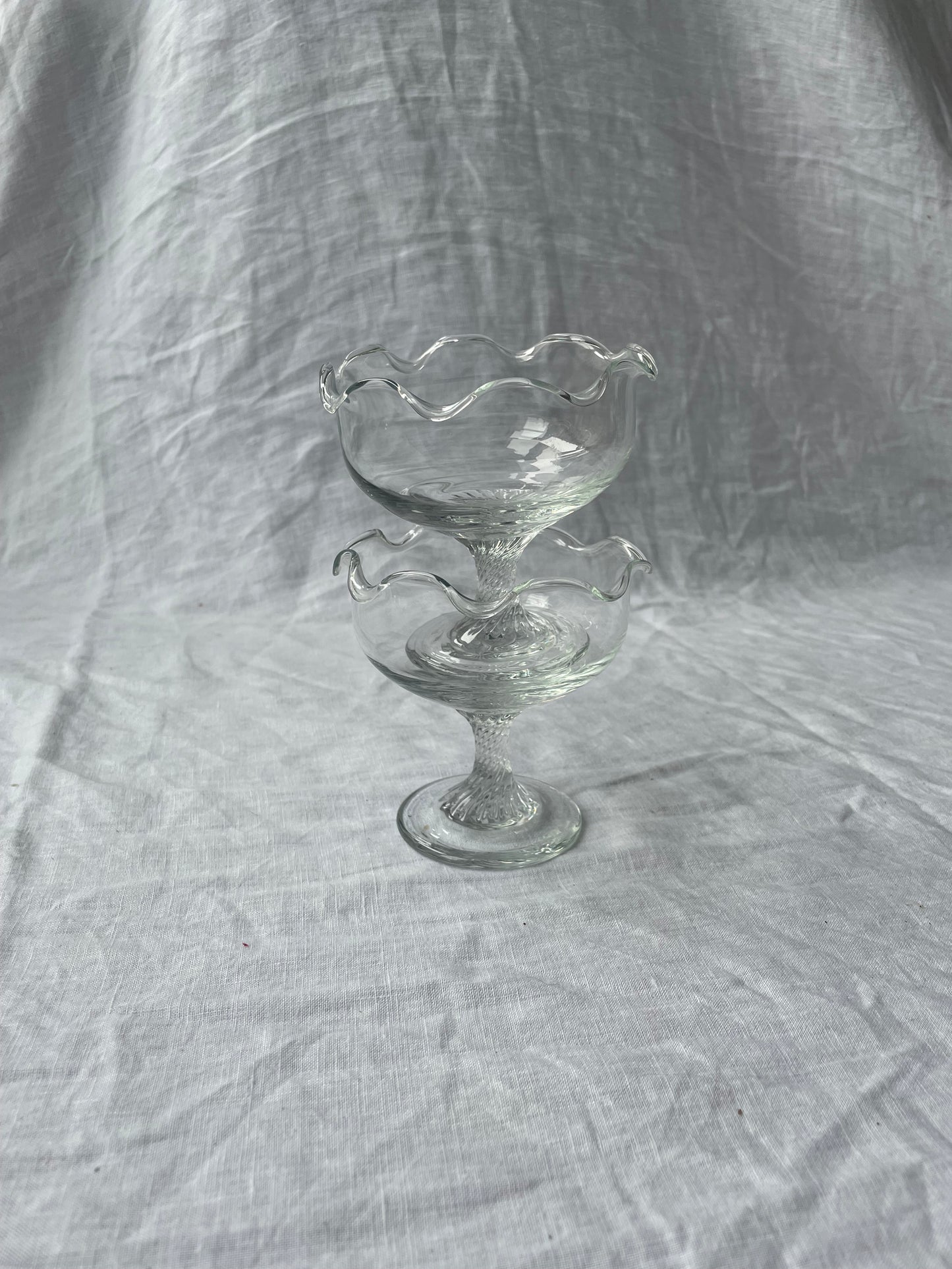 *SALE* Wavy rimmed dessert coupes