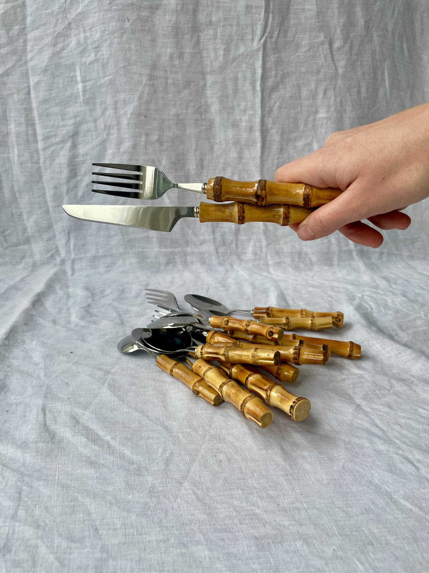 Bamboo cutlery set