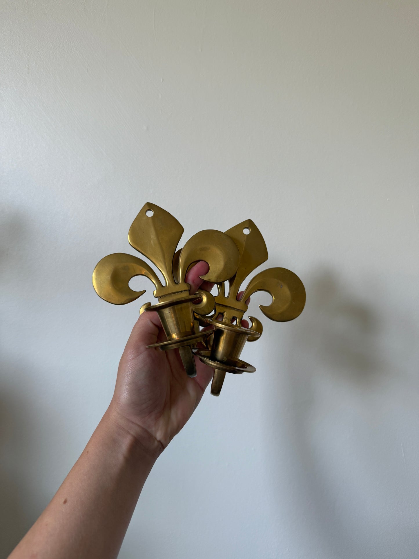 Fleur de lys sconce pair