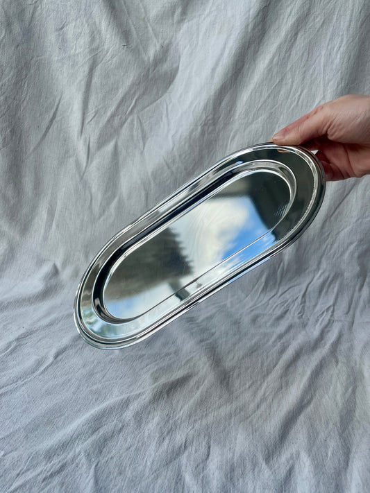 Simple silver tray